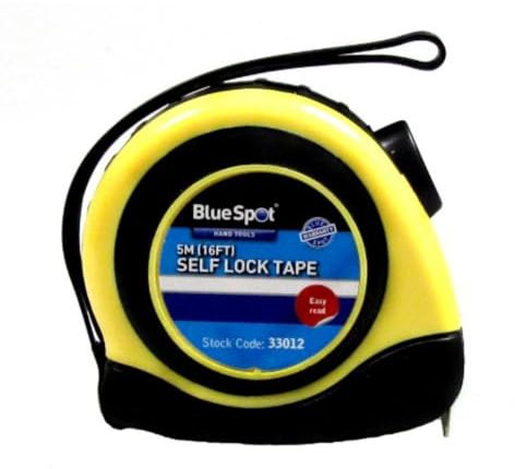 Blue Spot Tools 5M (16FT) Soft Grip Self-Lock Tape Measure