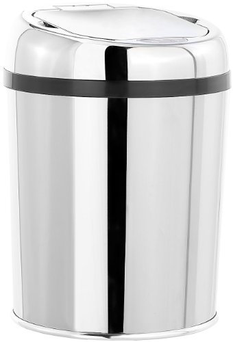 infactory Mülleimer: Abfalleimer mit Hand-Bewegungssensor und Edelstahl-Korpus, 3 Liter (Kosmetikeimer mit Sensor, Sensor Mülleimer, Elektrischer)