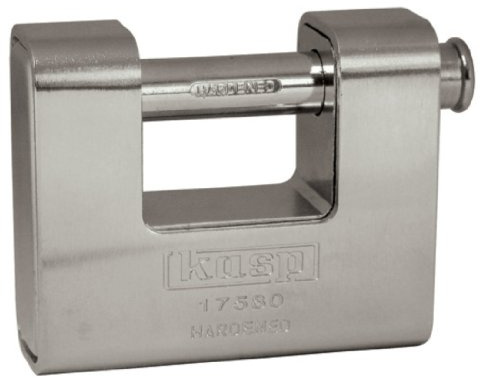 Kasp Panzer Monoblockschloss, Messing mit Stahlmantel, K17580A1
