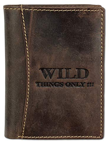 DrachenLeder Unisex Brieftasche Geldbörse braun Leder 12.5x2x9.5cm OPJ100N Leder Portemonnaie