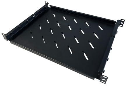 DSIT 19 Zoll Universeller Fachboden 710mm bis 950mm - 1 HE | Traglast 60 kg