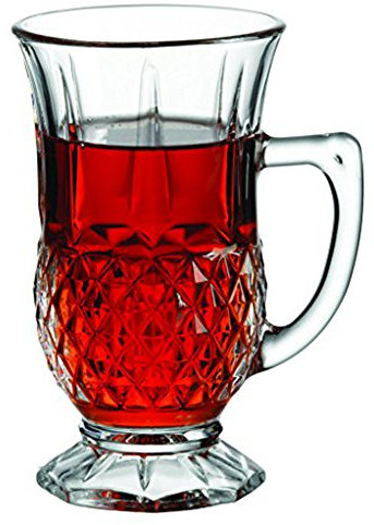 Henkelglas , Kaffe- Teegläser mit Henkel im Set, 160cc, 6 Stück, Istanbul Style von Pasabahce