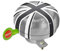MELON Fahrradklingel, Fresh Bells, Schwarz/Weiß/Grau