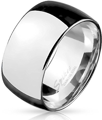 Bungsa 60 (19.1) BREITER Edelstahlring silber 10mm Herren 60-72