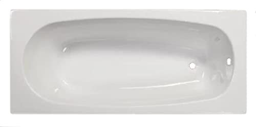 Sanotechnik Badewanne LINEA160 Weiß 120 Liter 160 x 70 x 41 cm, Acrylwanne, ergonomische Körperformbadewanne, Rechteckbadewanne Weiß