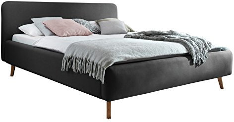 sette notti 180x200 cm Landhausstil Webstoff Anthrazit, Bett mit variabeler Einlasstiefe, Mattis Art Nr. 1457-10-5000
