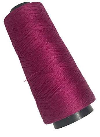 Knitsilk Marke Seide Viskose Mix Garn in Kegeln, (2 Lagen, 50 GMS) ideal für Stickerei, Nadelfilzen, Stricken, Basteln (Burgund)