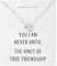 Philip Jones Sterling Silver Friendship Quote Knot Necklace