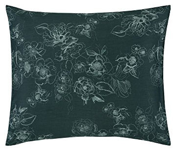 Marc O' Polo Bettwäsche Kissenbezug Varr l Größe 80x80 cm l Farbe Pine Green l Reine Baumwolle Satin