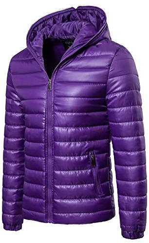 AnyuA Advanced Piumino da Uomo per Sport Outdoor,Giacca per Sci, Snowboard, Trapuntata, Invernale, Neve Viola M