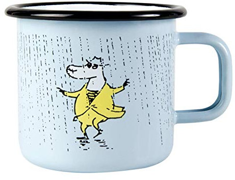Moomin Enamel Mug Make It Rain Makia Adventures of Moominpappa 3,7 dl