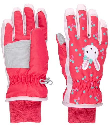 TRIWONDER Kinder Skihandschuhe, Winter Handschuhe, Kalt Wetter Handschuhe für Junge und Mädchen (Rot, S (4-6 Jahre alt))