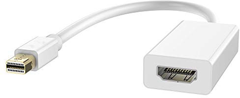 MMOBIEL Mini DisplayPort vers HDMI Adaptateur DP (Thunderbolt) vers HDMI convertisseur Compatible avec MacBook Pro MacBook Air Mac Mini Microsoft Surface Pro 3/4 etc (Blanc)