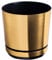 KORAD GOLD Flower Indoor Plant Pot with Saucer Plastic Gloss Modern Decorative Planter with Drainage Holes (5.5 inches (14 cm), Gold)