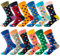Jeasona Bunte Socken Damen Lustige Baumwolle Farbige Anzugsocken für Frauen 39-42 (12 Paare Bunte 253A)