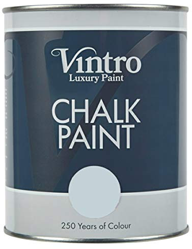 Vintro | Blue-Grey Chalk Paint | Furniture Paint | Shabby Chic | Upcycle | Decorate | Ultra Matt Finish | 1 Litre (Aurora)