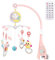 CALISTOUK Móvil Musical para Cuna de Bebé con Mando a Distancia Luz de Estrellas Campanilla Decoración Sonajero para Cama Juguete Proyector de Cuna para Bebés Recién Nacidos (rosa)
