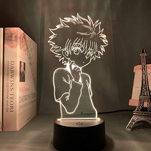 Anime Hunter x Hunter-LED Nachtlicht RGB Bunte Kreative 3D Illusionslampe Kinder Schlafzimmer Dekoration HXH Geburtstagsgeschenk-16 Farbe mit Fernbedienung
