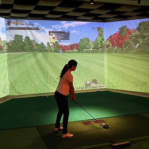 LMEILI 9.84ft x 16.4ft Indoor Golfball Simulator Impact Display Projektionsleinwand Fantastisches Übungs-/Spielspiel Unterhaltungswerkzeuge (300x500cm)