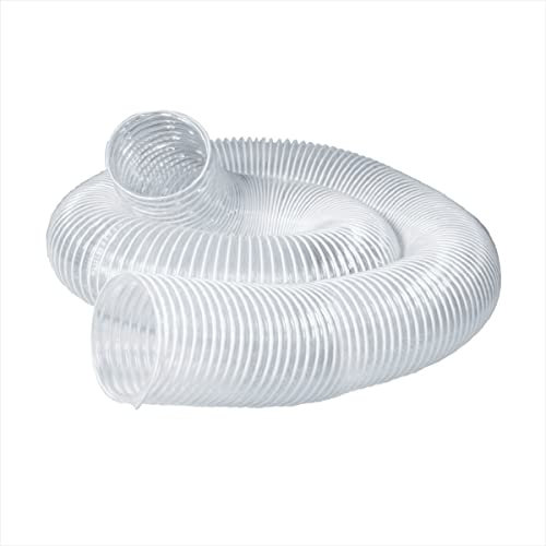 POWERTEC 70239V PVC-Staubsammelschlauch (15,2 cm x 15,2 m) | linke Spirale, flexibel, klare Sicht, robuster PVC-Schlauch