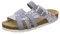 AFS-Schuhe 2122 Damen Pantoletten aus echtem Leder, hochwertige Hausschuhe für Frauen mit Eva-Sohle, Made in Germany (40 EU, Aqua-Multi/Sky)