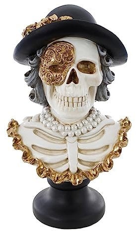 Chaks Büste Skulptur Barock Skelett Misses Venedig | Halloween Dekofigur Karneval