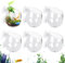 Vegena Aquarium Pflanzenhalter Mit Saugnapf, 6 Stück Aquarium Cup Pflanzenhalter, Aquarium Glas Cup Mit 12 Saugnäpfen, Transparent Wasserpflanzen Topf Glas Für Aquarium-Landschaft Dekorationen