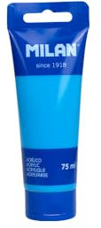 MILAN® Tubo 75 ml pintura acrílica azul cian