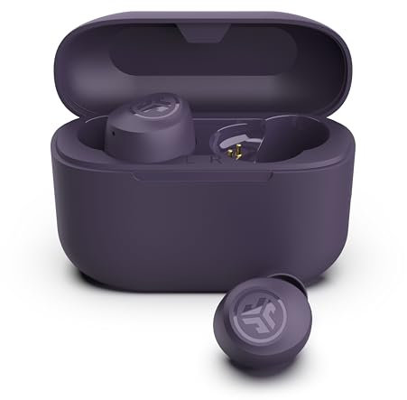 JLab Go Air Pop+ In Ear Kopfhörer kabellos Bluetooth, True Wireless Kopfhörer, 35+ Std Headphones, kabellose Ohrhörer, Earbuds mit Mikrofon, USB-C Ladebox, Dual Connect, EQ3 Sound, Violett