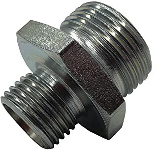 Doppelstutzen M16x1,5 M22x1,5 mm Verschraubung Reduzierung Adapter Druckluft LKW