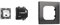 ekey xLine Fingerprintset für Unterputzmontage, ohne Rahmen, weiß + ekey xLine Rahmen-Adapter, für Jung LS 990 Schalterprogramm, schwarz