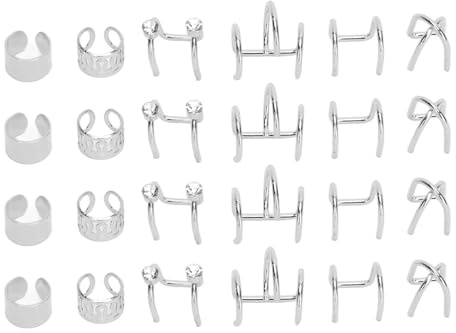24-teiliges Wikinger-Bartperlen-Rohrklemmen-Set Männer, Antike Nordische Wikinger, Runen, Perlen, Dekoration, Silber