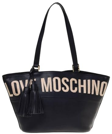 Love Moschino POLJC4285PP0MKJ0000U, Schultertasche für Damen, Schwarz, Schwarz