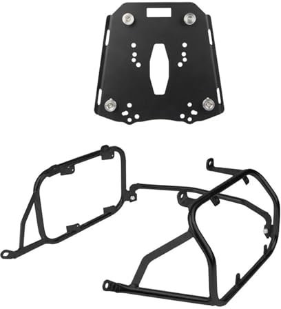 DZSQMLJG Porte-Bagages Sacoches de Selle pour Top Case, Porte-Bagages pour 450MT pour MT450 2024, Support en Acier Inoxydable pour Sacoche de Moto Porte-Bagages arrière Moto(Black One Set)