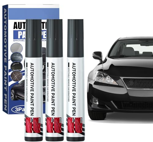 Bisienya 3-Pack Magic Scratch Repair Pens - Touch Up Paint for Car, Motorcycle & Bicycle Scratches (Black)