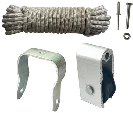 TSLVTA Ladder Rope Pulley Kit 40Feet Rope Simple Installation Replace Parts High Abrasion Resistance Sturdy Replacement