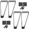 LDXDRU 4 Pack 8 Inch / 20cm Trapezoid Metal Furniture Legs, Black Coffee Table Legs with Non-Slip Pads, Heavy Duty Bench Legs Desk Feet for DIY Furniture Sofas Cabinets
