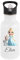 Personalisierte Trinkflasche Kinder Edelstahl [ 400ml ] - Robuste Trinkflasche mit Namen und Prinzessin mit Einhorn - Wasserflasche mit Trinkhalm