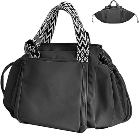 AIRCADIA Tote Bag Damen, Handtasche Damen mit 15 Taschen, Shoppertasche damen Groß Umhängetasche Tote Bag Crossbody mit Schultergurt Beuteltasche Stofftasche für Arbeitstasche Einkaufen Reisen