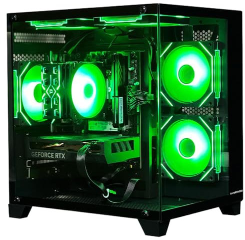 ALCPOK Gaming PC Desktop Computer,Intel Core i5 14400F Gaming Computer RTX 4060,32GB RAM 1TB SSD,ARGB Fan,Prebuilt Gaming PC Tower for Office
