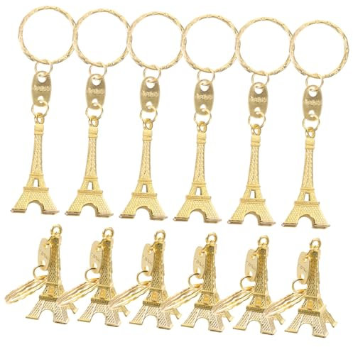 JZWCHQ Lot de 24 porte-clés tour Eiffel avec pendentif mini porte-clés