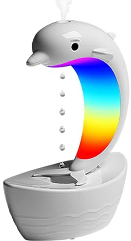 Humidificador LED, difusor de aire de niebla fría con altavoz inalámbrico, 20 x 10,5 x 24,5 cm, adorable humidificador ultrasónico de gotas de lluvia, humidificador ultrasónico de gotas de lluvia