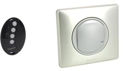 LEGRAND - Télécommande de poche 4 ordres pour appareils connectés - noir avec Interrupteur variateur connecté sans Neutre Céliane with Netatmo complet titane