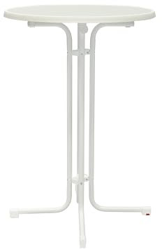 MFG Stehtisch d=80 cm, klappbar, weiß/weiß