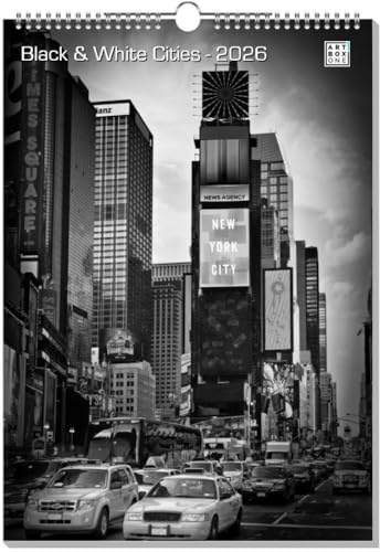 artboxONE Kalender 2026 Black & White Cities Wandkalender A3 2026 Städte