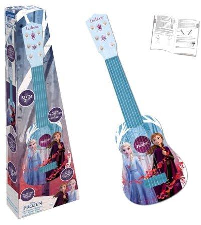 Lexibook, Frozen My First Guitar, K200FZLXB | 21-inch guitar, 6 nylon strings, Learning guide included, Blue/Purple