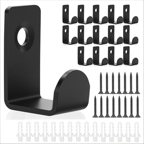 mobumeia Porte Manteau Mural, 16 Pièces Crochet Muraux a Visser avec 16 Vis d'Expansion, Porte Manteau Mural pour les Serviettes, Vêtements, Clés, Adaptées Cuisine, Salle de Bain, Chambre, au Bureau