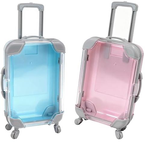 Ennoxwi 2 Pcs Mini Koffer Geschenkbox, Geldkoffer als Geldgeschenk für Reise und Urlaub, Miniatur-Reisekoffer, Kreative Geschenkverpackung für Kinder, Sammlerstücke oder Reisegutscheine
