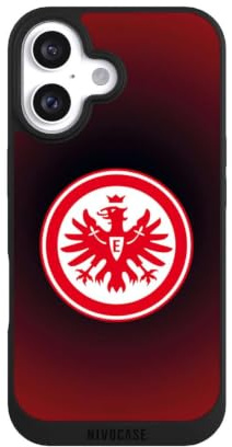 Handyhülle für Apple iPhone 16 Eintracht Frankfurt Offizielles | Hülle mit Design NIVOpure schwarz