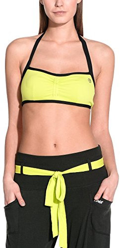 Zumba Fitness Damen Bustier Haley's Corset Halter Bra, Zumba Green, S, Z1T00419